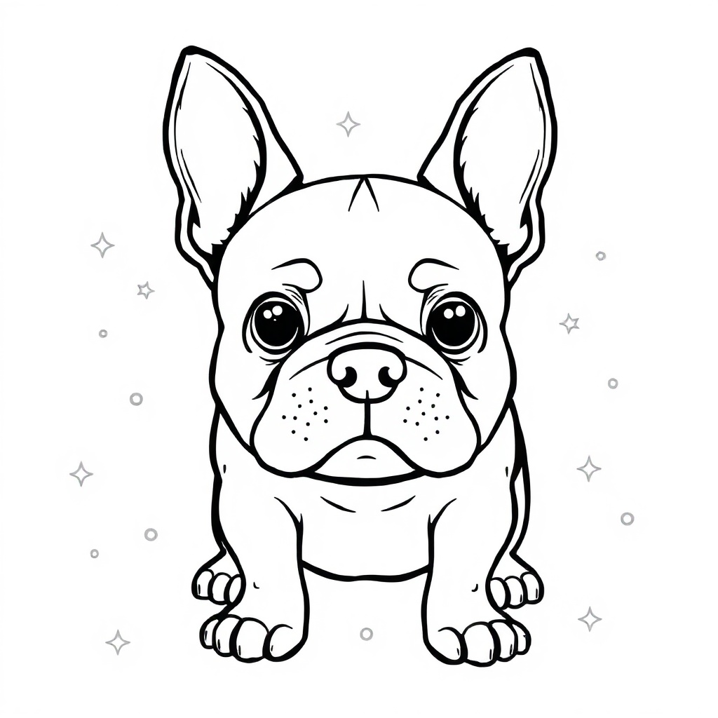 Dogs coloring page - Character French Bulldog.png 1, free printable PDF for kids