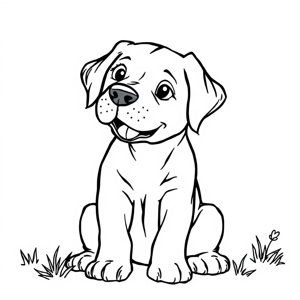 Dogs coloring page - Character Labrador Retriever.png 1, free printable PDF for kids